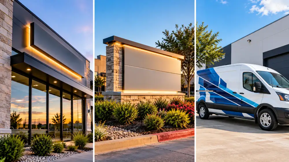 Channel letters, monument sign and fleet wrap compared for Section 179