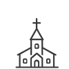 church-religious-organization-line-icon